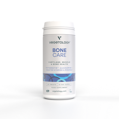 Vegetology Bone Care vegan supplement tub for cartilage, muscle and bone health, 60 tablets
